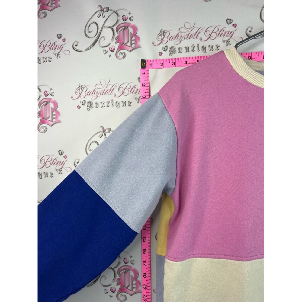 Vans Colorblock Pastel Crewneck Sweatshirt - Pink, Yellow, Blue, Cream, Green - Picture 4 of 10